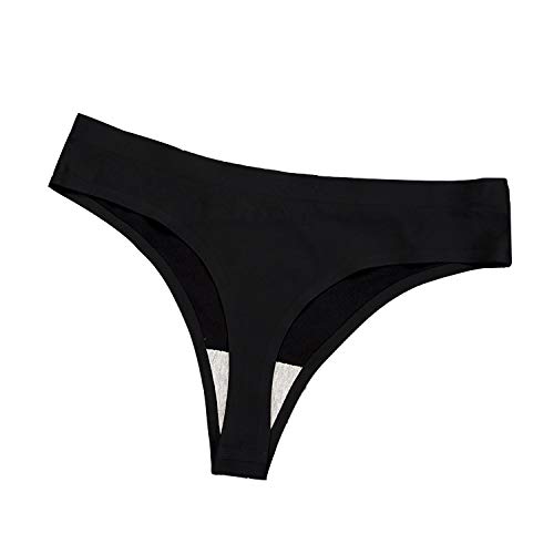 GenericSexy Seamless Women's Underwear butterfly Thong Panties (Black, XL)