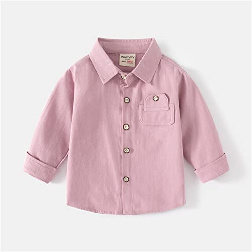 Toddler Boy Girl Clothes Long Sleeved Solid Woven Button Down Shirt Fall Winter Kids Jacket Coat Casual Outwear2