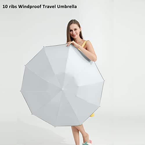 BAODINI UV Umbrella Protection Sun Inverted Compact Windproof Umbrella for Rain 46 Inch Big Size Automatic Reverse Umbrella