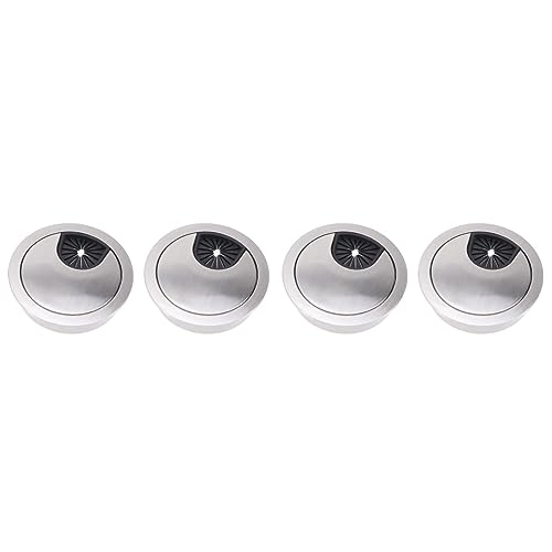 Gatuida 4 piezas cubierta pasacables de aleación de zinc para escritorio para gestión de cables debajo del escritorio miniatura 1