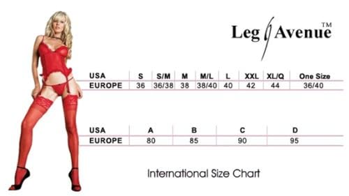 Leg Avenue 1027 chaussettes fines coutures arrières rouge
