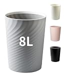 ［パノス］ ゴミ箱 おしゃれ 小さい リビング ふたなし 丸型 北欧 日本発祥ブランド/ダストボックス WAVE trash can 8L グレーR