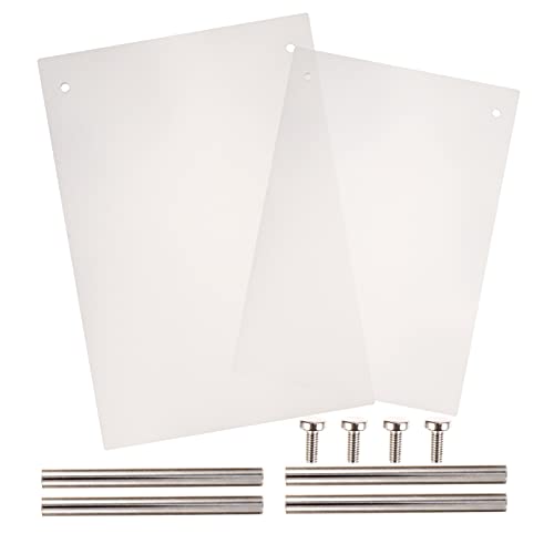 Lurrose Magnetic Holder 2pcs Nail Art Display Board Acrylic Showing Holder False Nail Tips Sample Display Polish Board for Salon Nail Art Design Practice Tools Nail Decoration