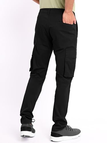 Image of Beyoung Cotton Lycra 6 Pocket Regular Fit Cargo Pants for Men | Cargo Trousers for Men