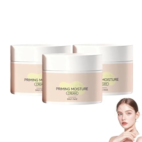 Crema hidratante y prebase Glow Velvet, prebase difuminadora de poros y fijadora de maquillaje, tratamiento hidratante y nutritivo para una piel suave, apta para todo tipo de pieles (3pcs)