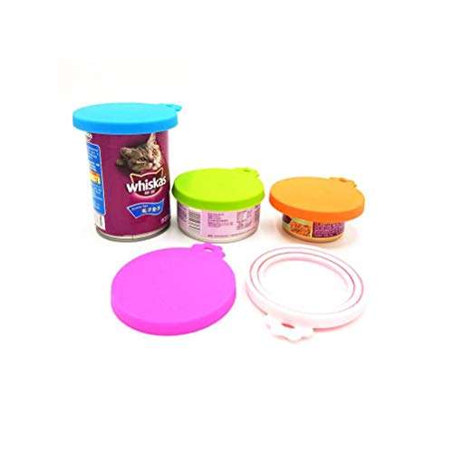 MUCHEN SHOP Silicone Lids for Dogs, 4 Pack of Universal Pet Food Lids for Food in Box for Animal Cats - Image 7