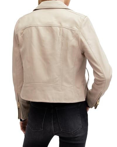 Image of AllSaints Women's Leather Jacket Dalby Biker