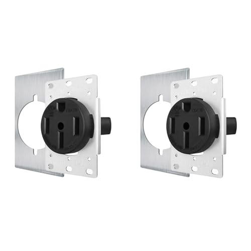 Cwmiibili 2X NEMA14-50 Outlet by Industrial Grade for Even,No Overheating or Melting, EV Charging 50Amp 125/250V Receptacle