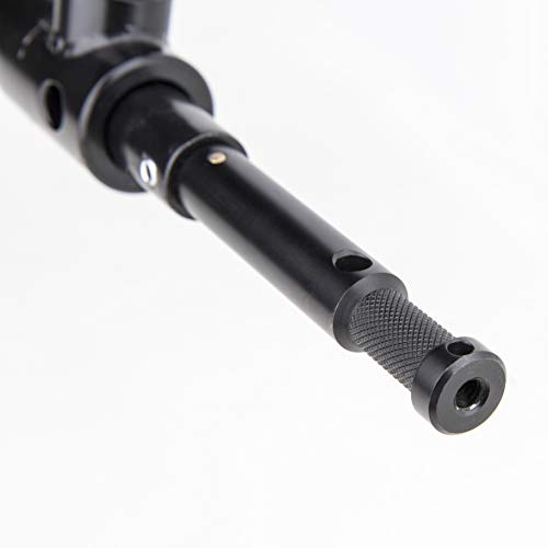 Image of Kupo Medium Lightweight Telescopic Hanger with Stirrup Head, Adjustable Overhead Mount for Lightweight Fixtures with Smooth Extension Control & Secure Locking Range from 2ft to 4ft - Black (KG071811)