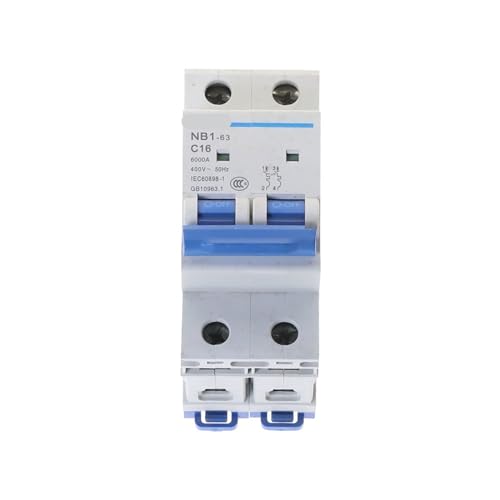 Disjoncteur MCB 2 pôles 32A 6KA NB1-63 pour tableau électrique