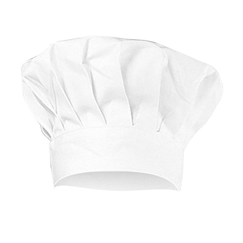 Aikesi Chef Gorra Gorro Cocinero Niño Niña Uso repetido Sombrero Cocinero Gorro de Hotel Serie Blanco Restaurante Chef de Repostería Sombrero del Cocinero de Trabajo Size S