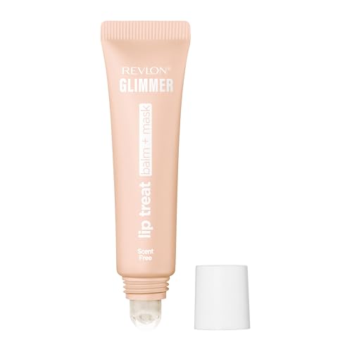 Image of Revlon Glimmer Lip Treat Balm + Mask, 001 Scent Free, 0.4 fl oz | Overnight peptide lip treatment. Doubles as daily balm & all-night lip mask. Hydrates for softer, plumper-looking lips.