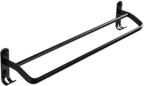 Porte-serviettes double barre or 60cm sans perçage pour salle de bain