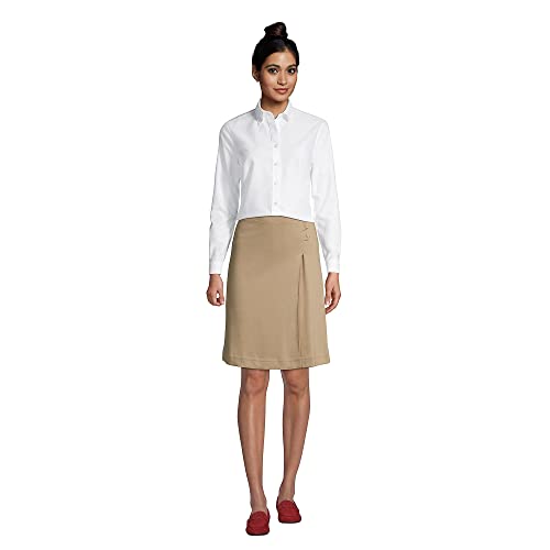 Lands' End Uniform Girls Long Sleeve Oxford White Womens Regular 16 #TOP3