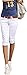 Produktbild Ybenlover Damen Skinny Jeans Hose Caprihose Slim Fit Denim Leichte Sommerhose (S, Weiß)