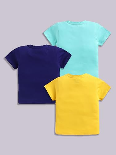 Image of Amazon Brand - Jam & Honey Boys Cotton Graphic Printed Half Sleeves T-Shirt | Regular Fit | Soft & Breathable (Available in Pack of 3 & Pack of 5) (2 to 8 Years)