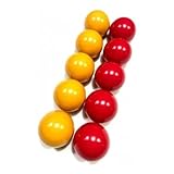 Jogo De Bolas De Sinuca Bilhar Mata Mata 54 Mm (vermelho e amarelo)