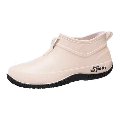 Laquieio Botas De Agua Mujer Altas Botines Impermeables Exteriores Mujeres Caucho de Pvc Botines Nuevos estilos para mujer Botas Altas Agua Mujeres Lluvia -1