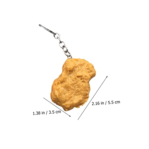 Toyvian Chicken Nugget Keychain Chicken Wing Ornament Metall Schlüsselbund Metall Schlüsselanhänger Geldbörse Charms Anhänger Lebensmittelbeutel