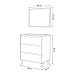 ARKITMOBEL Artikmobel 305050H - Mueble de Baño Dakota con Tres Cajones y...