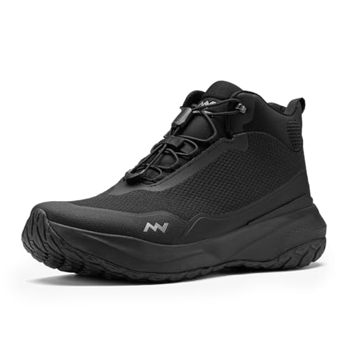 Image of Men's Waterproof Hiking Boots Lightweight Outdoor Mid Trekking Shoes | Comfort for Long Wear, Quick-Lace Adjustment, Durable Ankle Support, Stable Mid-Cut Design