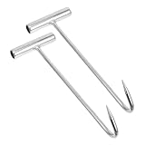 Generisch 2 Stück T Förmiger Schachtdeckelhaken Steigleitung Hochziehhaken Kleiner Schlüssel Hebereiniger Hebevorrichtungen Kanalschacht Hebehaken Ziehen Reinigen Schachthaken