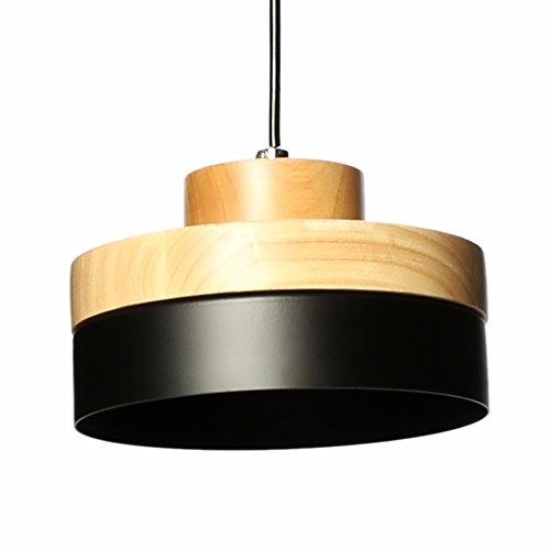 Comtemporary Pendant Light 60W Black Lampshade Industrial Metal Pendant Light Shade Ceiling Hanging Light Fixtures Light Guard 1 Light For Dining Room,Kitchen (Black) #TOP2