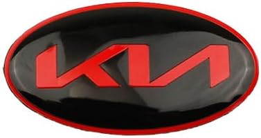 Miniatura 1 de 1 unids 2.362 in* 1.181 in emblema cubierta logotipo superposición accesorios para KIA (rojo)