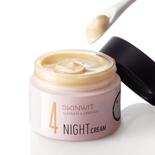 SKINWIT - Repairing Night Cream with Retinol & Niacinamide - Recovers Uneven Skin Tone - Face Brightening Calming Moisturizer with Hyaluronic Acid & Seaweed Extracts - Made in USA -1.7oz
