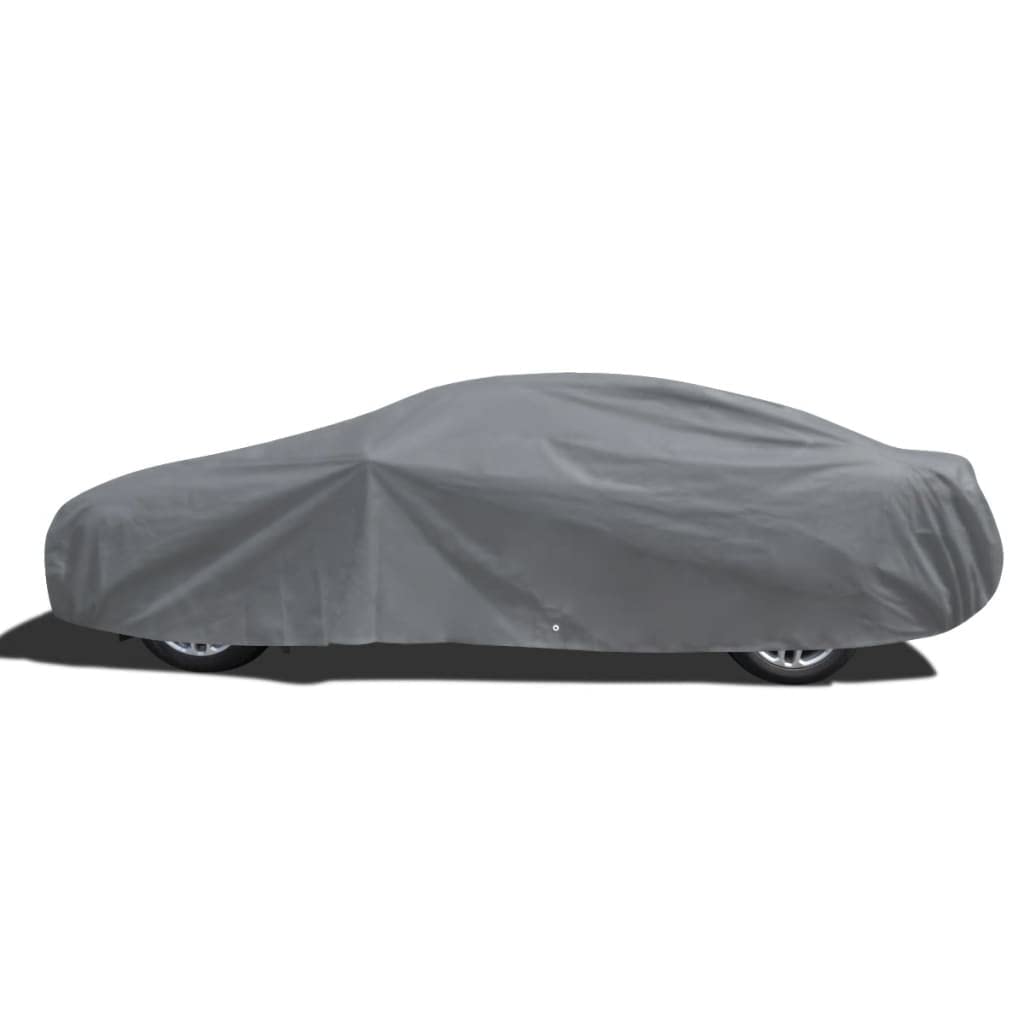 Autogarage Größe M 432x165x119 cm Abdeckplane für Limousinen Atmungsaktive Schutzhülle Autoabdeckung Staubschutz Grau
