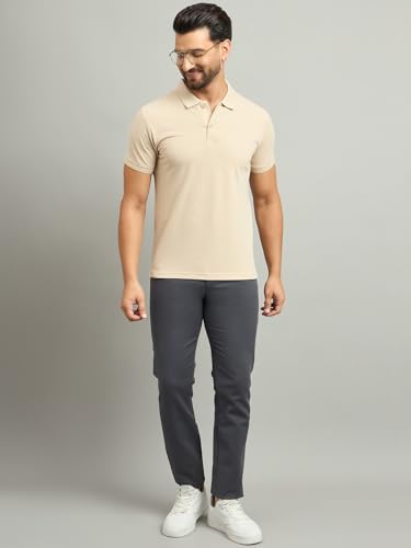 Image of Men's Half Sleeve Solid Cotton Polo T-Shirt | Premium Soft Fabric