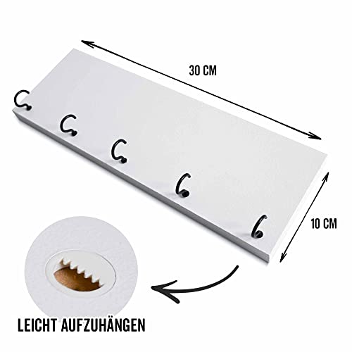 Interluxe Leinengarderobe - Hundegarderobe - Hunde Garderobe Leinenparkplatz Schild mit Wandhaken für Leinen Halsbänder Geschirre und Hundezubehör