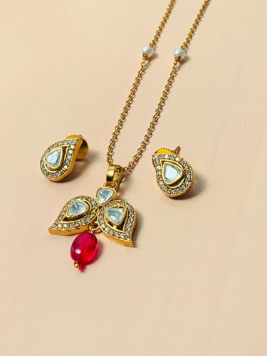 Joyas Kundan Polki de latón antialérgicas que no pierden brillo 3