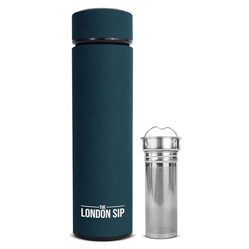 Comparison: Best Tea Infuser Travel Mug 2 London Sip Multi-Purpose Tea Infuser Travel Mug and Tumbler Fruit Infuser Flask Hot and Cold Double Wall Stainless Steel Thermos with Extra-Long Infuser, Midnight Teal
