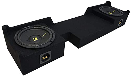 KICKER 44CWCS104 Compatible with Ford F-150 Super Crew 2004-2008 Bundle with 2X10FORD-F150-04-08 Custom Dual 10