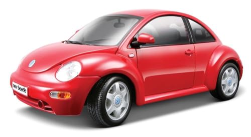 Image of Volkswagen Beetle Alloy Simulation Car Model Sound and Light Pull Back Toy Car 1:32 Sophisticated Gift Choice (Red)