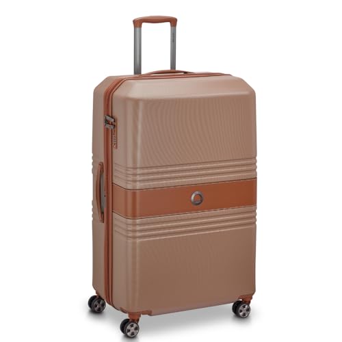 Image of DELSEY PARIS Paulette 81 cms Large Check-in ABS /Polycarbonate Hard Sided 8 Wheels and Expandable Spinner Suitcase /Trolley Bag for Travel with TSA Lock- Brown