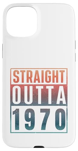 Straight Outta 1970 Birth Of Birthday Classic 1970 Vintage �X�}�z�P�[�X iPhone 15 Plus �p