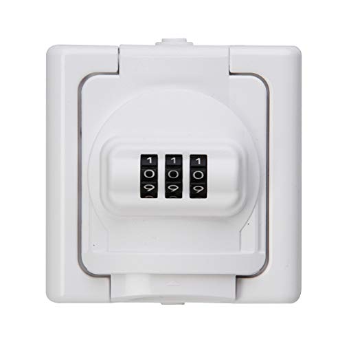 Kopp BlueElectric 109802008 Prise de terre pour pièces humides avec serrure à combinaison N° 20 Blanc arctique, gris, noir