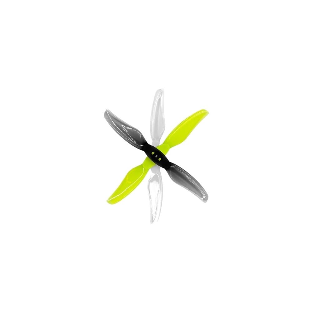 12 Coppie 3015-2 eliche Pieghevoli for PC a 2 Pale da 3 Pollici con Attacco a T for droni RC FPV da Corsa Cinewhoop con Condotto Fai da Te(Milk White)