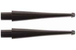 2 Black Straight Pipe Stem Replacements Fit Miss Meerschaum Corncob Pipes