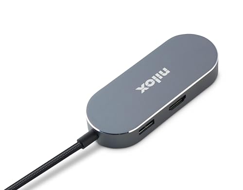Mini Dock USB-HDMI Nilox con 3 puertos USB 3.0 y conexión Ethernet rápida 2