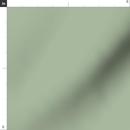 Spoonflower FI-F86-D7139432-1Y Fabric - Sage Green Solid Farmhouse Woodland Neutral Earth Tone Printed thumb #2