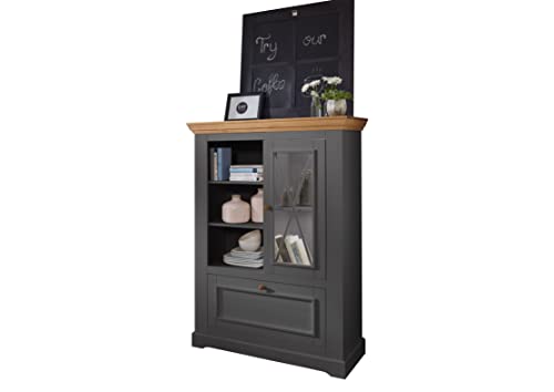 Woodroom Highboard in Kiefer massiv grau Kommode Hochschrank (BxHxT 108x152x42 cm) Woodroom Highboard in Kiefer massiv grau Kommode Hochschrank (BxHxT 108x152x42 cm)