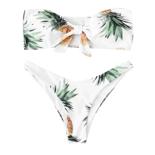 CHENWEIHAI Bañador Mujer Sexys En Bikini En Playa para Bañarse En Bañador De Dos Piezas Traje De Baño Femenino Sexy para La Playa Conjunto De Bikini (L/White)