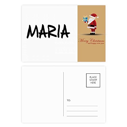 Cartes postales Maria Père Noël au design élégant et papier épais