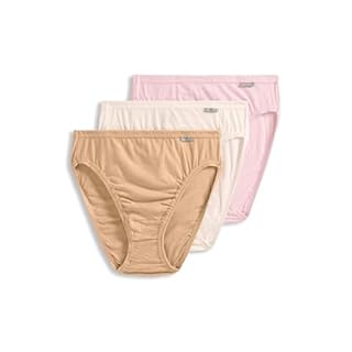 Jockey Women's Underwear Plus Size Elance French Cut - 3 Pack, Ivory/Light/Pink Shadow, 8
