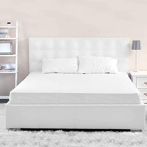 Mea Cama Cotton Rich Blend Twin Fitted Sheet – Super Soft Breathable Deep Pocket Bottom Sheet – Durable Elastic And Strong Stitching - Easy Care Fade And Shrink Resistant - 1 Piece (White, Twin) #TOP2