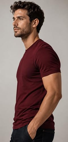 Image of London Hills T Shirt For Man | Men Round Neck Tshirts | Tshirt Shirts Men | Gym T Shirts For mens Workout | T-shirts For Man Cotton Stylish Round Neck T Shirt Half Sleeve Regular Fit Solid Multicolour