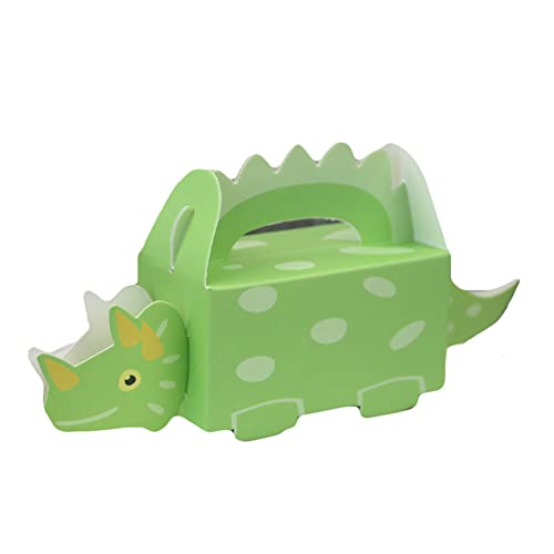 Jilibaba Lot de 50 boîtes à dragées en forme de dinosaure pour fête prénatale Vert